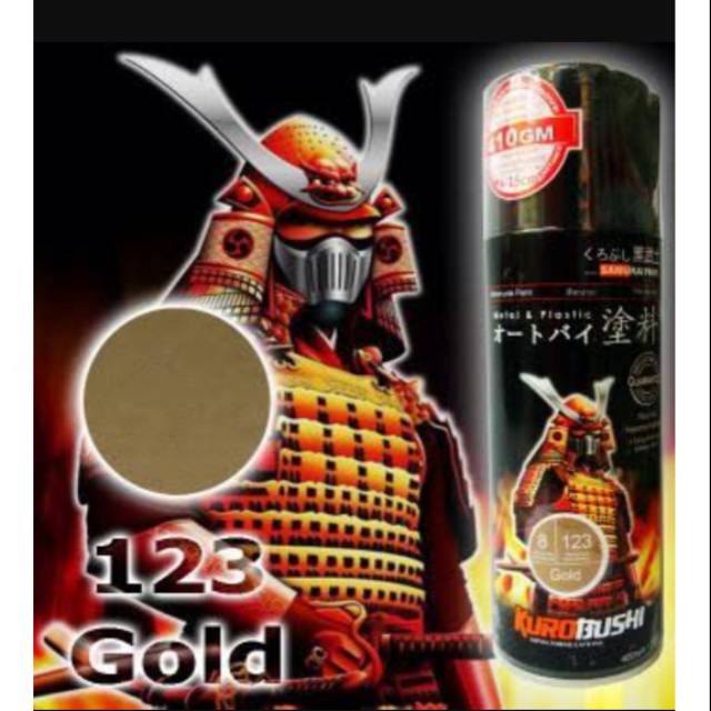Pilox samurai paint gold 123 / cat semprot gold