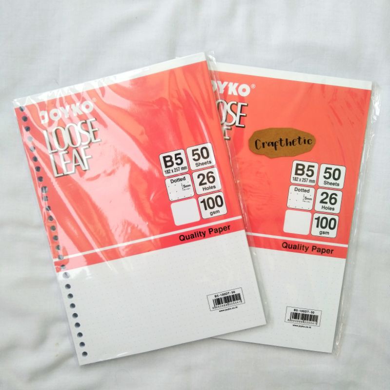 

Joyko Loose Leaf B5 100gsm 50 Lembar