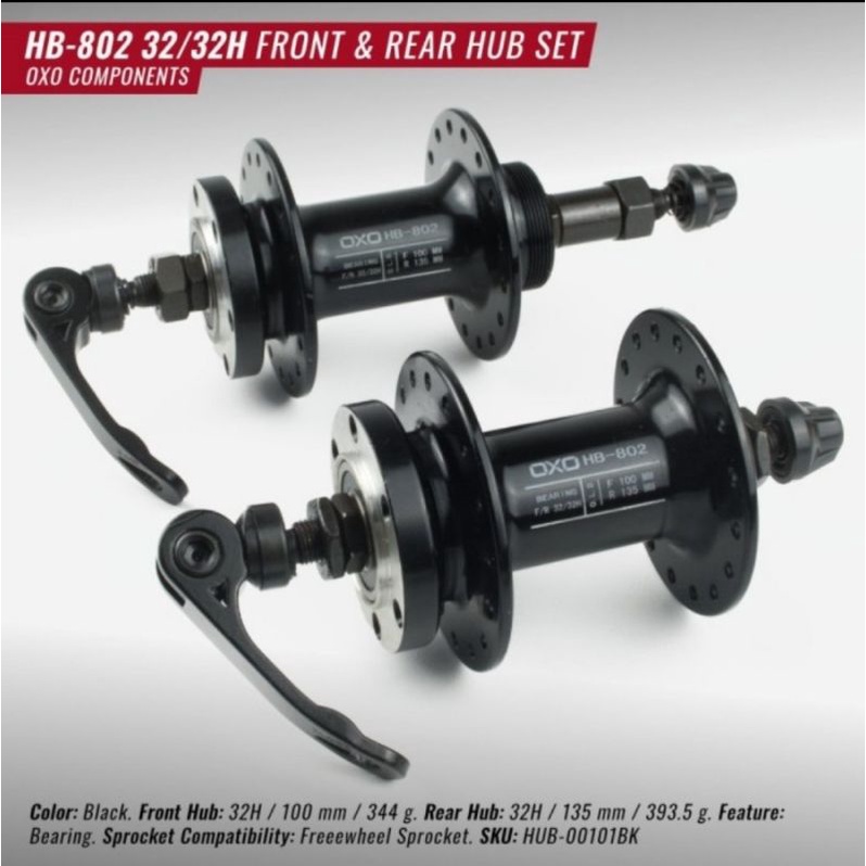 HUB FREE HUB OXO HB802 DRAT BEARING DISCBRAKE 6 BOLT CAKRAM ULIR 36HOLE
