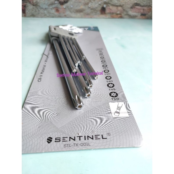 SENTINEL 9 Pcs SET Kunci L Bintang Lubang Panjang Torx Key Long 9PCS