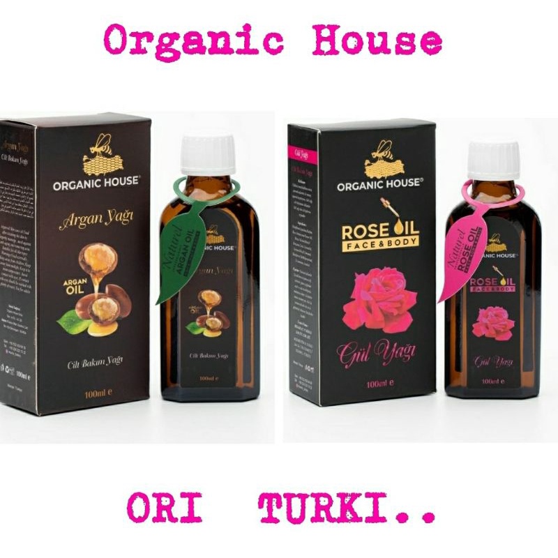 Argan Oil Asli dari Organic House Turki | Minyak Argan | Rose Oil organic house