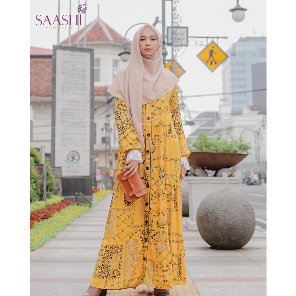 Jual Saashi Seroja Dress In Butter Shopee Indonesia 3734