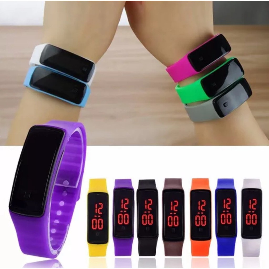 Cheaper-Jam Tangan LED Digital Sport Segipanjang Jam Anak / Dewasa Unisex Jam Cowok Cewek Fashion Termurah