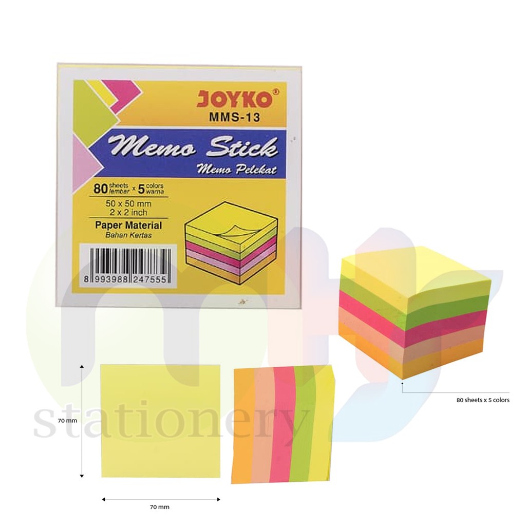 

Memo Stick Sticky Note Kertas Memo Memo Tempel Joyko MMS-13