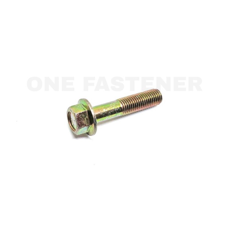 Baut Flange Bolt M10x45 Kuning 1.25 Baut 14 topi Flange 4.5cm M10 10x45