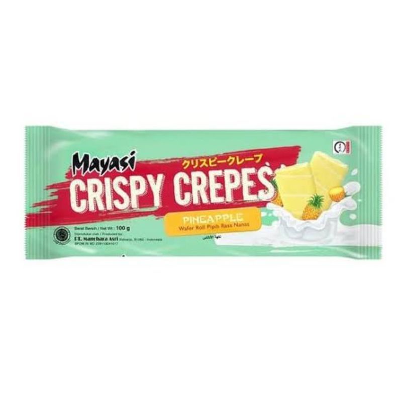 Mayasi crispy crepes strawberry milk / pineapple 90 gram