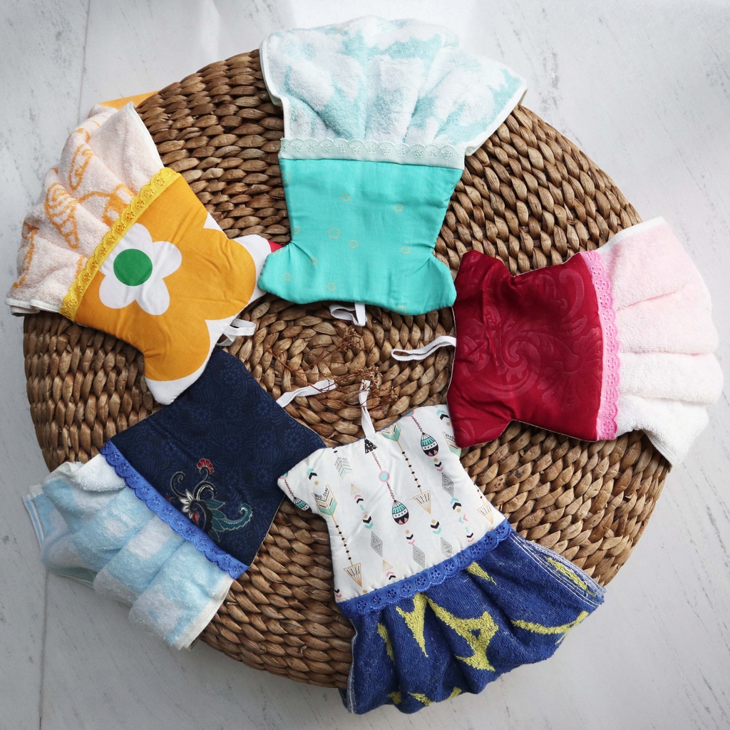 Lap Gantung Handuk Motif Baju Serbet Handuk Cuci Tangan