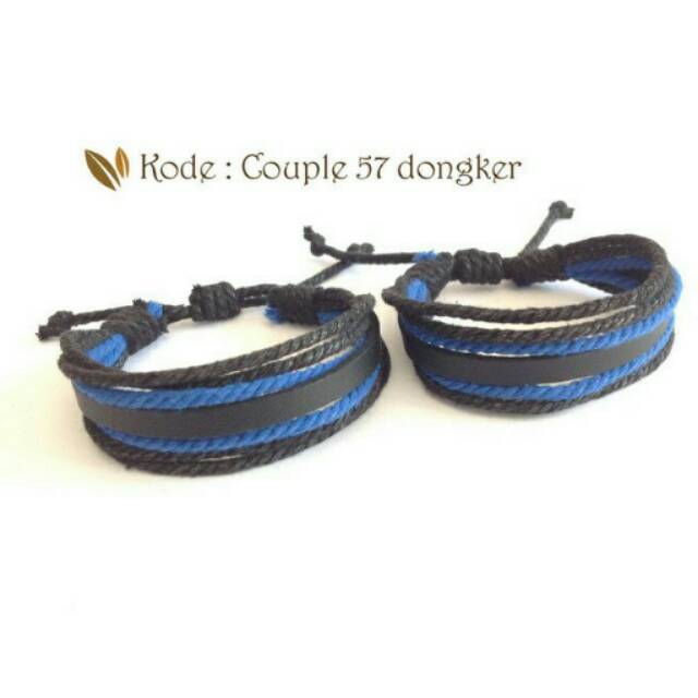 LJpassion Gelang Couple Tali Kulit Couple 57