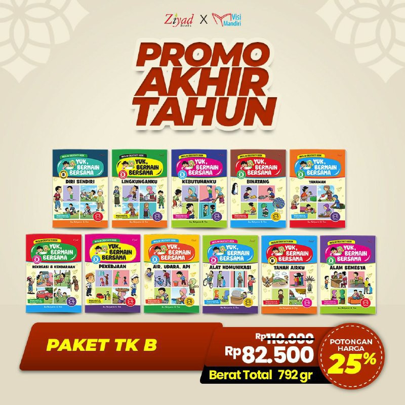 Buku Tematik TK A dan TK B Ziyad Books buku belajar tk