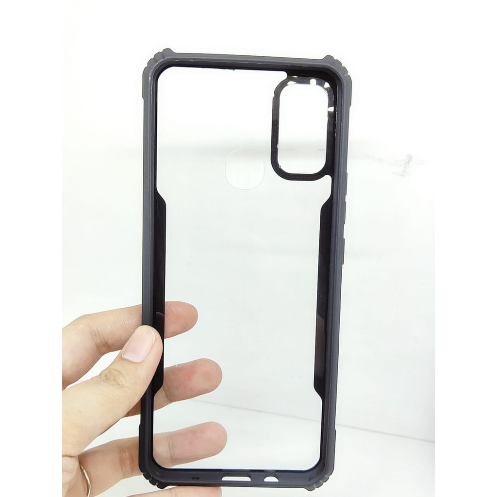 Anti Shocking Infinix Hot 9 Play X680 6.82 Inch Hardcase List Hitam Acrylic Case