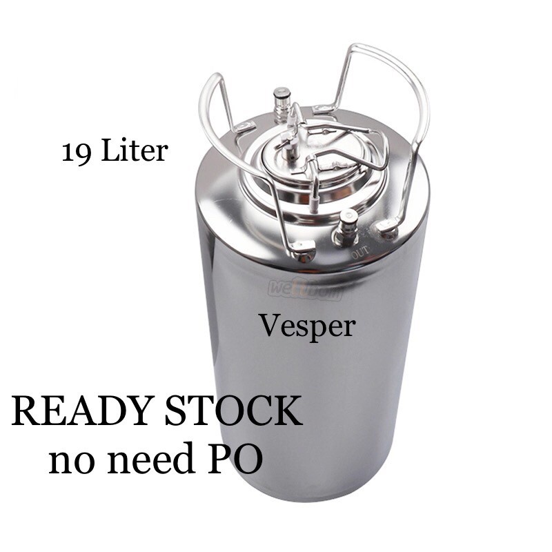 Promo Nitro Coffee Cornelius Keg 19Liter / Nitro Cold Brew Barrel / Beer Tap / Beer Keg 19L