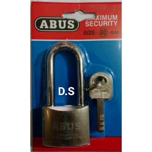 GEMBOK ABUS 40MM LEHER PANJANG GEMBOK PUTIH ABUS GEMBOK RUMAH PAGAR ABUS PADLOCK