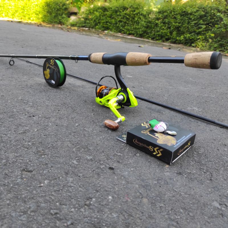Satu set Spinning casting pancing sungai laut danau rawa rawa