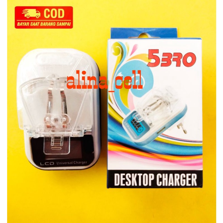Dt desktop charger cas kodok LCD 5 bro