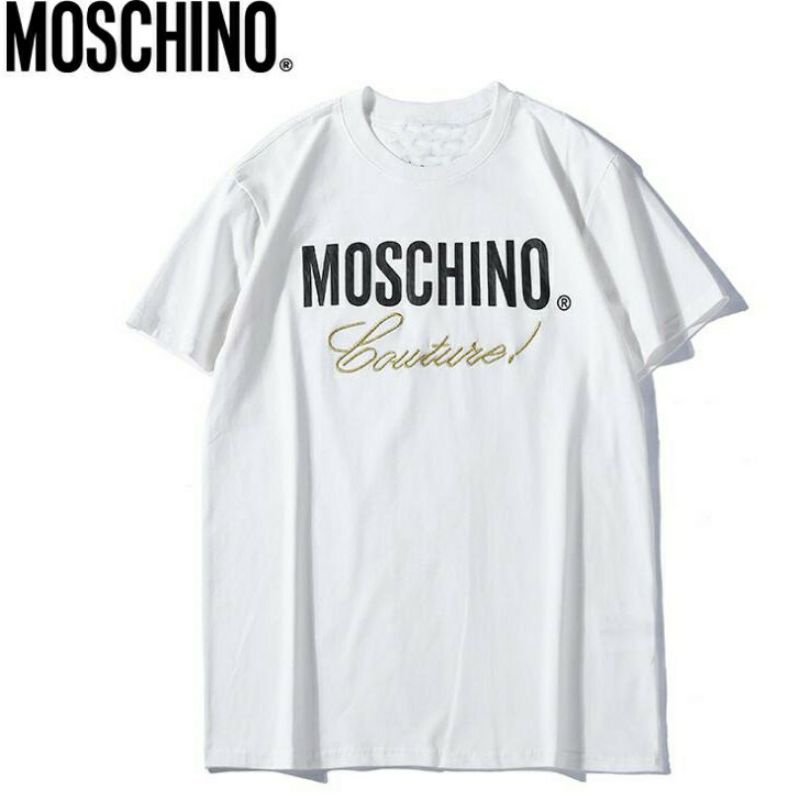 M - XXXXXL(6XL) Kaos MOSCHINO COUTURE BIGSIZE OVERSIZE Pria Wanita Unisex T-Shirt Black White