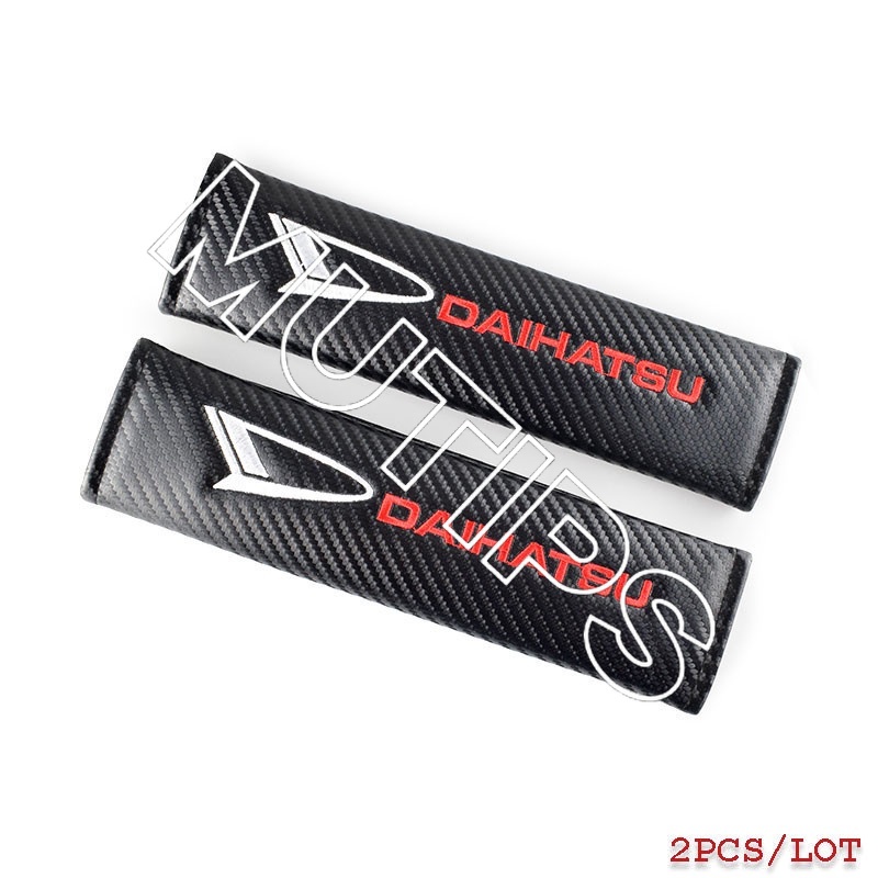 Daihatsu 2 Pak Cover Sabuk Pengaman Mobil Bahan Serat Karbon Untuk Rocky Taruna Ayla Ceria Classy Taft Sigra Xenia