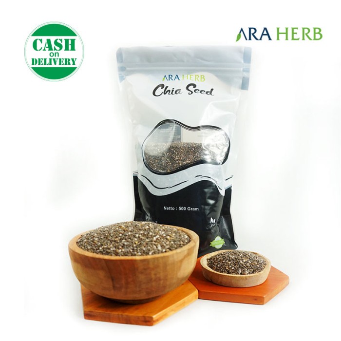 

Q121Sa Organic Black Chia Seed Mexico 500Gr Original Product Ara Herb D51qs44