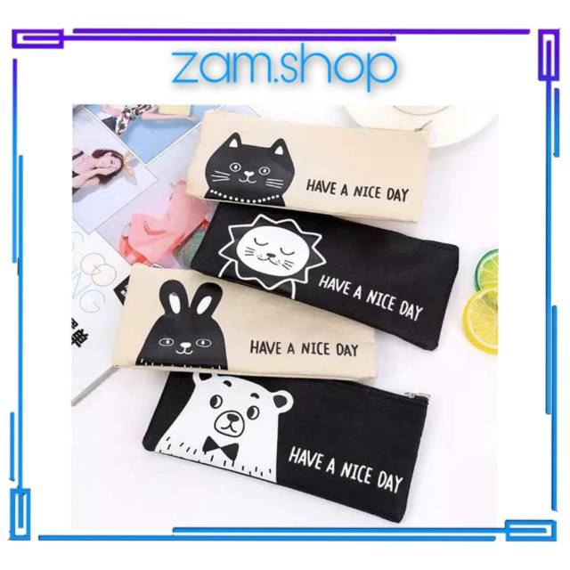

TEMPAT PENSIL ALAT TULIS STATIONERY PENYIMPANAN SERBAGUNA KOSMETIK MOTIF ANIMAL