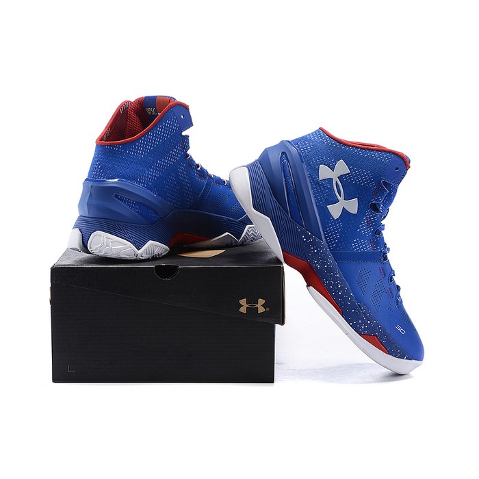 Sepatu Basket - Under Armour Curry 2 Royal Blue Red - PRM