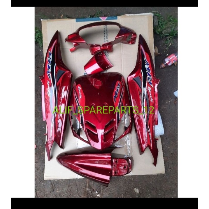 BODI MIO SPORTY MERAH MAROON STRIPING