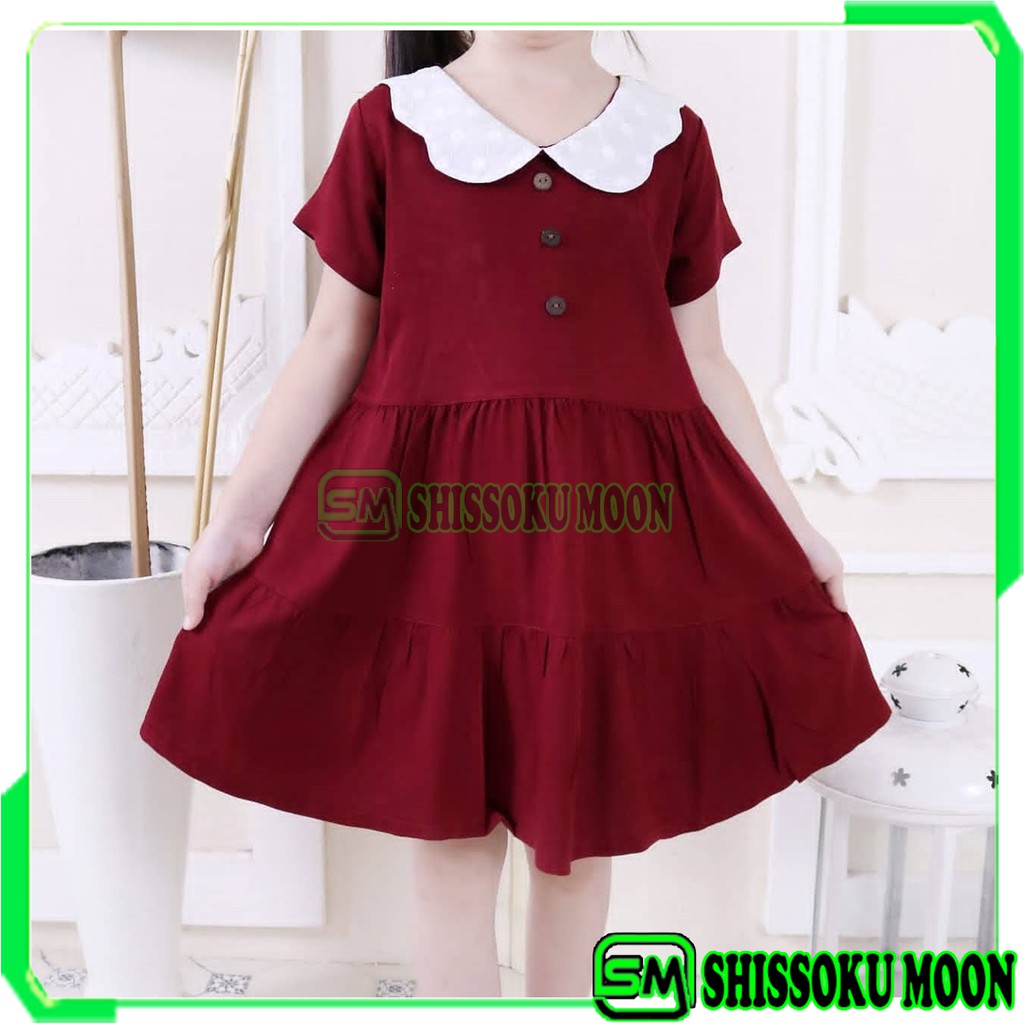 BAJU DRESS ANAK 2-5 TAHUN BAHAN RAYON TWILL PREMIUM