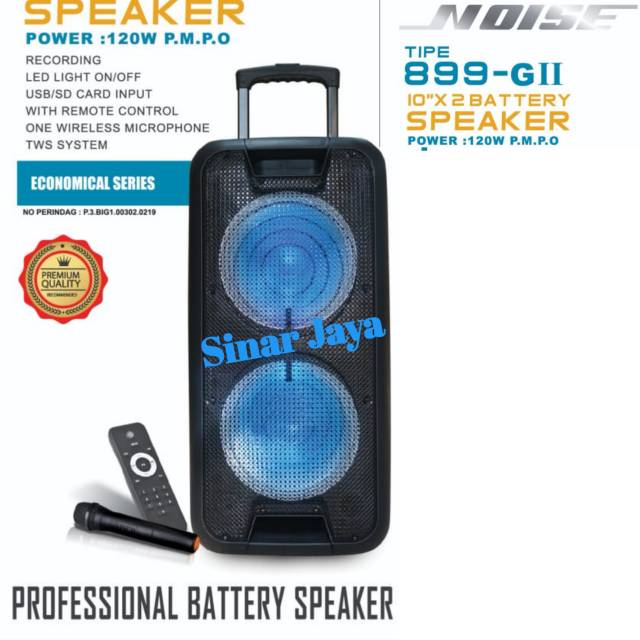 Speaker portable Noise G899-II 2 x 10 Inch