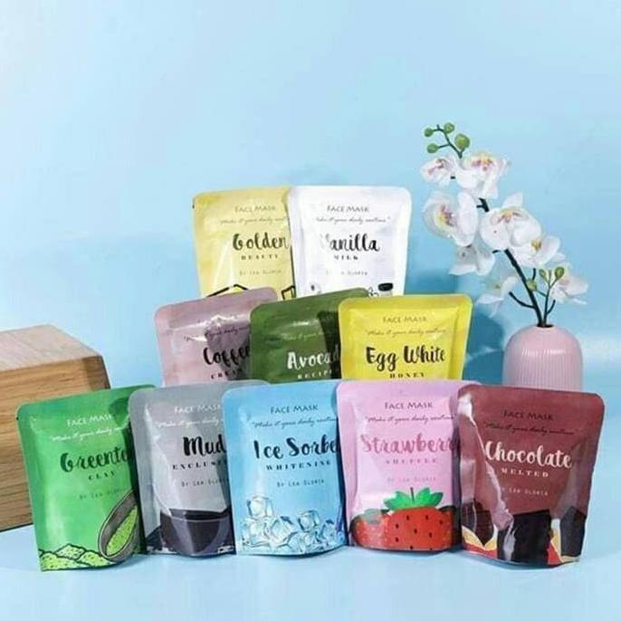 50 Gram Masker Wajah By Lea Gloria - Masker Bubuk Organik &Non Organik - Ice Sorbet Murah