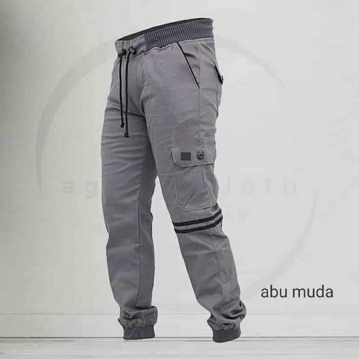 Celana Joger Pria Panjang Jogger Pants Training Running Sport  Joger Cargo Strep Original Swit