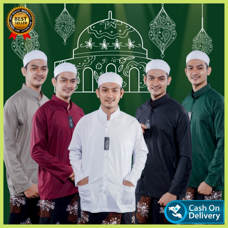 Baju Koko Baju Muslim Koko Kokoh Habaib Haibah Habib Polos Model Ammu Kazimi Big Size Jumbo XXL XXXL
