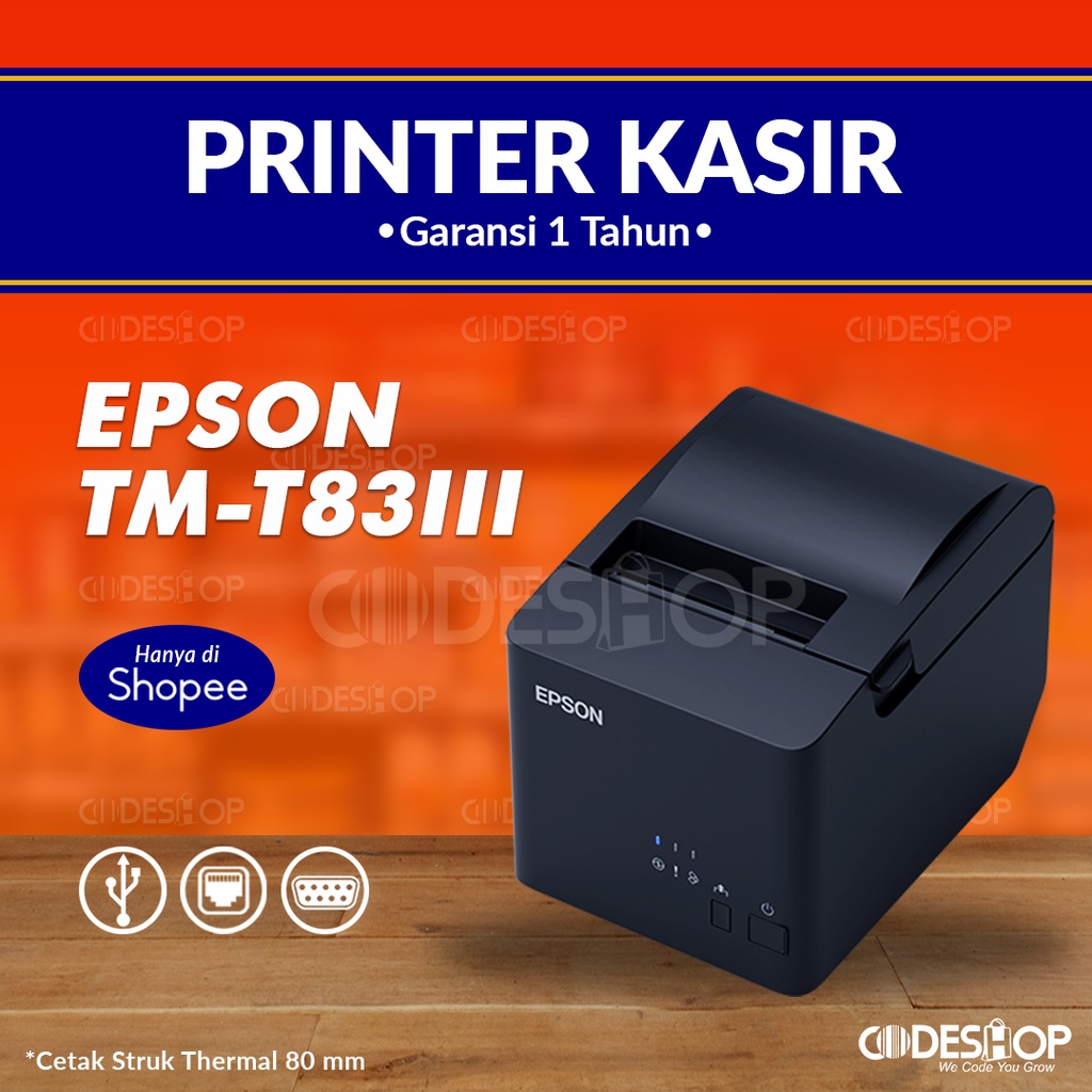 Printer Thermal Epson TM-T83III Cetak Struk 80mm TMT83III