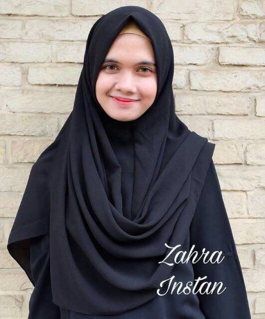 PASMINA INSTANS 1 LUBANG MUKA REAL PICTURE BUBBLECREPE PLATINUM