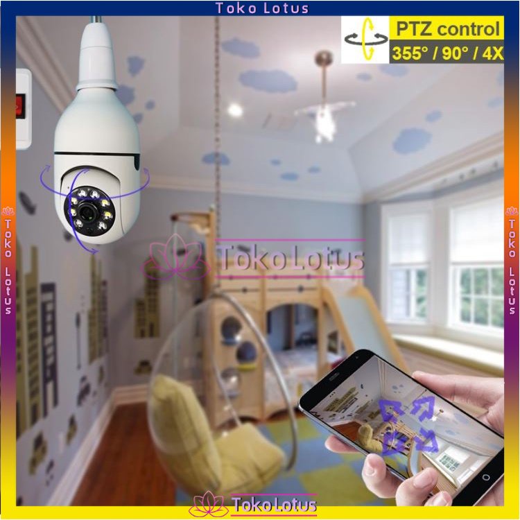 CCTV Lampu V380 1080p Kamera CCTV Wifi Lampu CCTV 360 Derajat CCTV Murah Lampu Bohlam IP Camera CCTV IPCam Bohlam BAIK