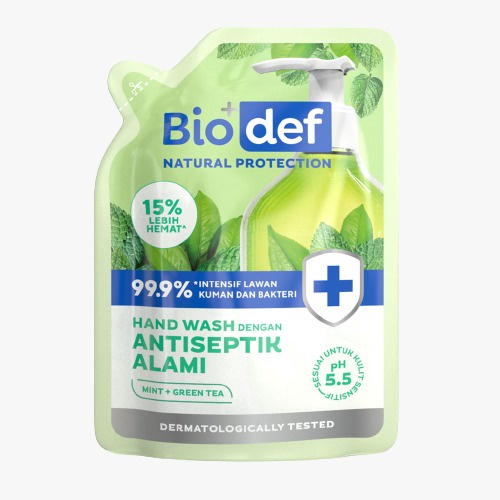 Biodef Natural Protection Hand Wash Mint | Hand Wash Antiseptik by AILIN