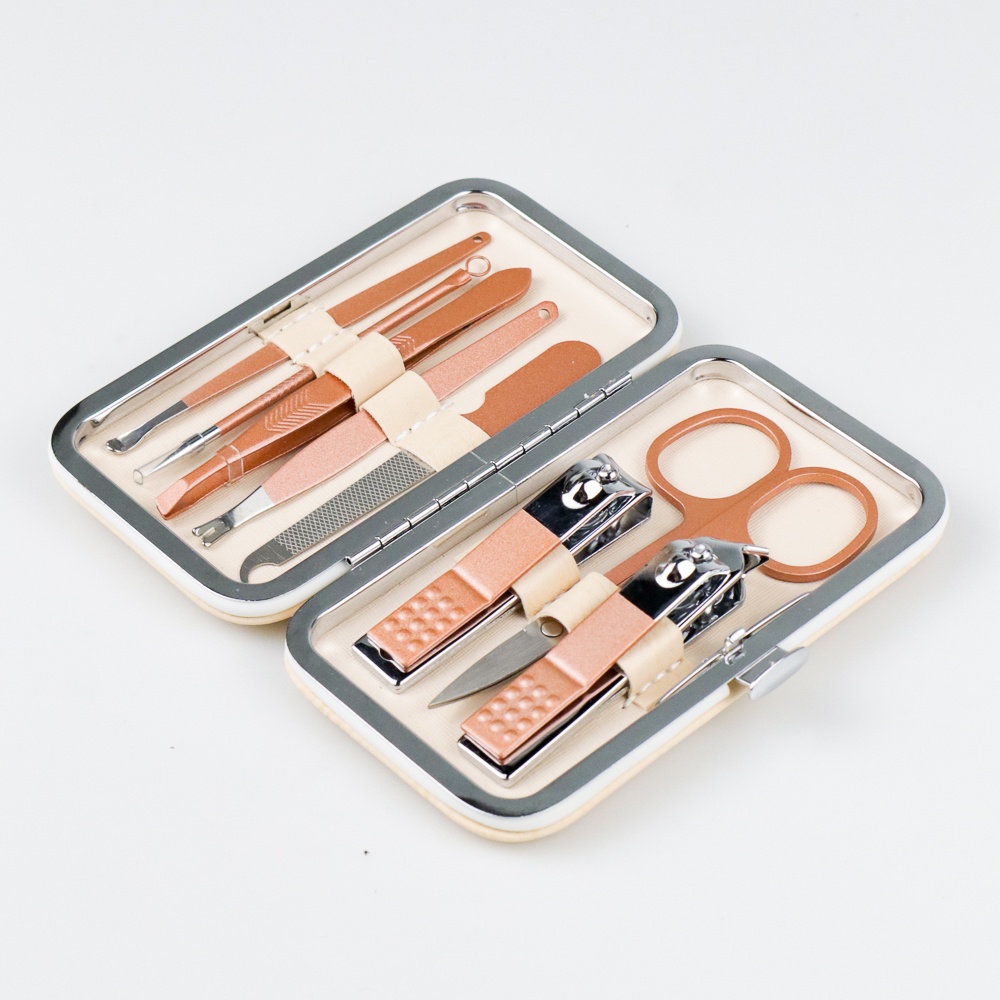 Biutte.co Gunting Kuku Nail Art Set Manicure Pedicure 8 PCS - CT02 CREAM