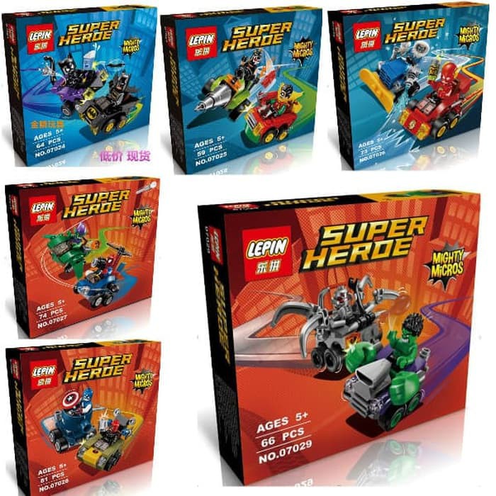 Lepin 07024-07029 - Mighty Micros  Super Heroes DC comics