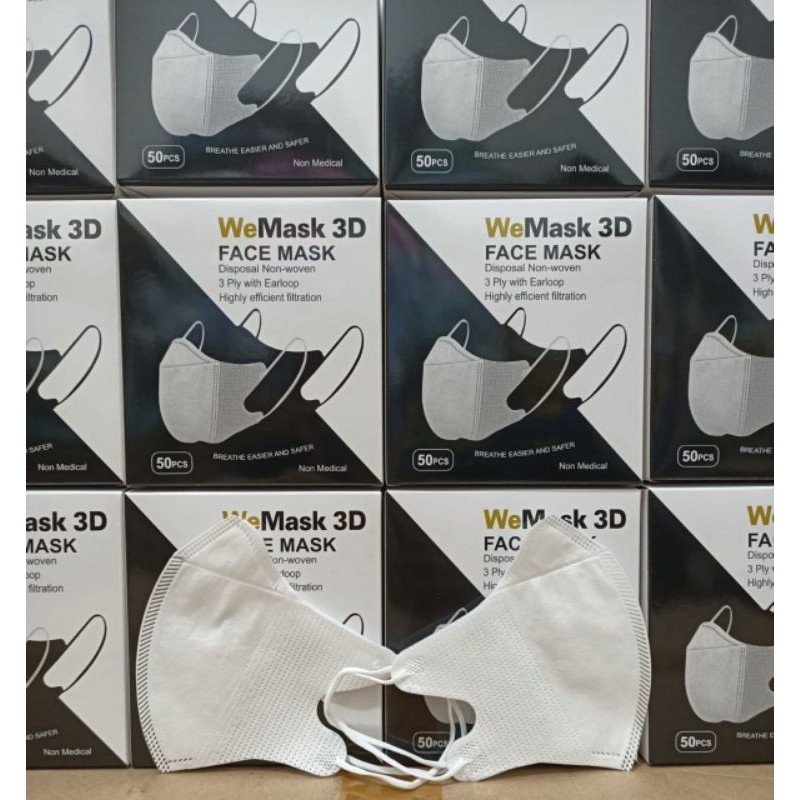 Masker Duckbill Import 3ply Earloop Disposable facemask isi 50pcs-3