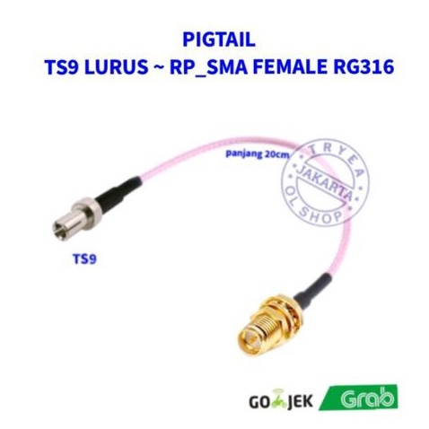 PIGTAIL TS9 LURUS TO RP SMA FEMALE RG316