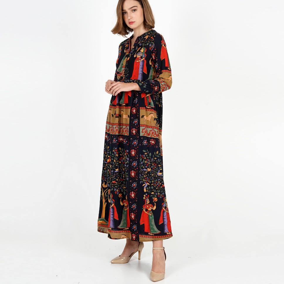 Art 331033 Novel Mice Gamis Ethnic Tunic Print Fairytale Dress Shopee Indonesia