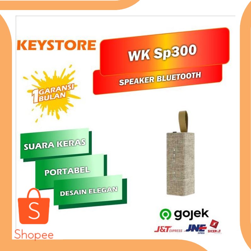 Dijual onderdil Speaker Bluetooth Outdoor WK Portable Fabric Design SP300 O Murah