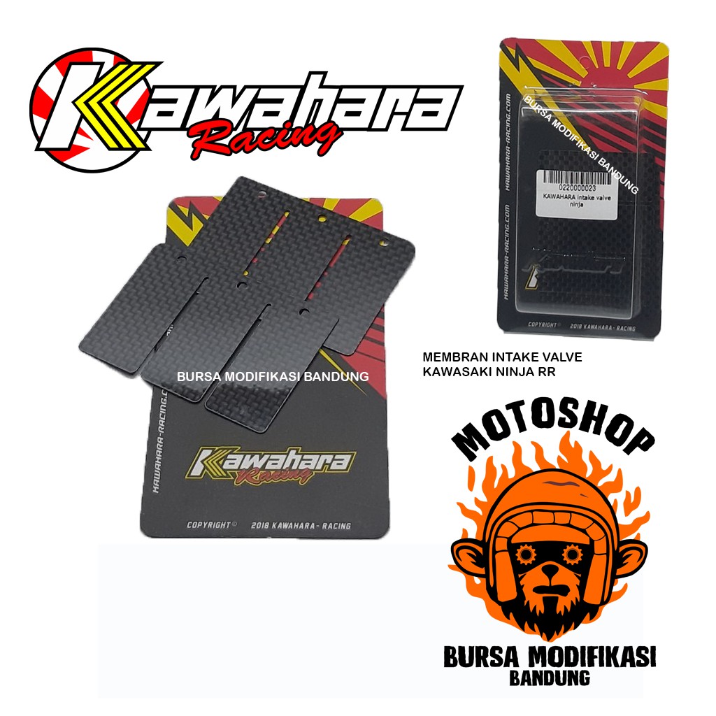 Lidah Membran Intake Valve Carbon kawahara Racing Ninja R dan Ninja RR
