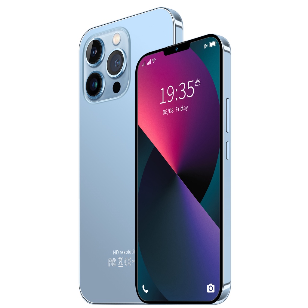 HP Smartphone i13 Pro max RAM 8GB+256GB Handphone Murah Promo Cuci Gudang Android Ponsel Baru Original 7.5Inci 4G/5G HD Screen Mobile Phone-Blue