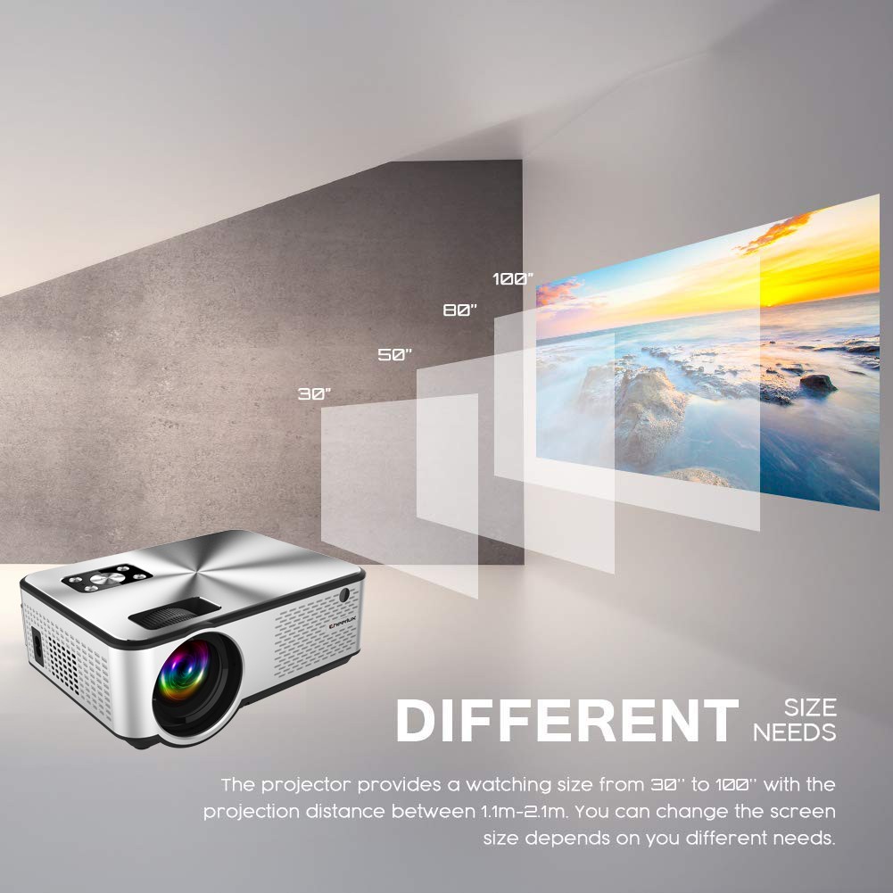 CHEERLUX C9 TV Original LED Projector 2800Lumens 1280x720 Native Resolution Support 1080P