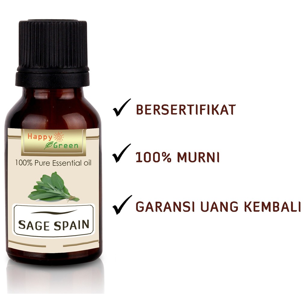 Happy Green Sage Spain Essential Oil  - Minyak Sage 100% Pure