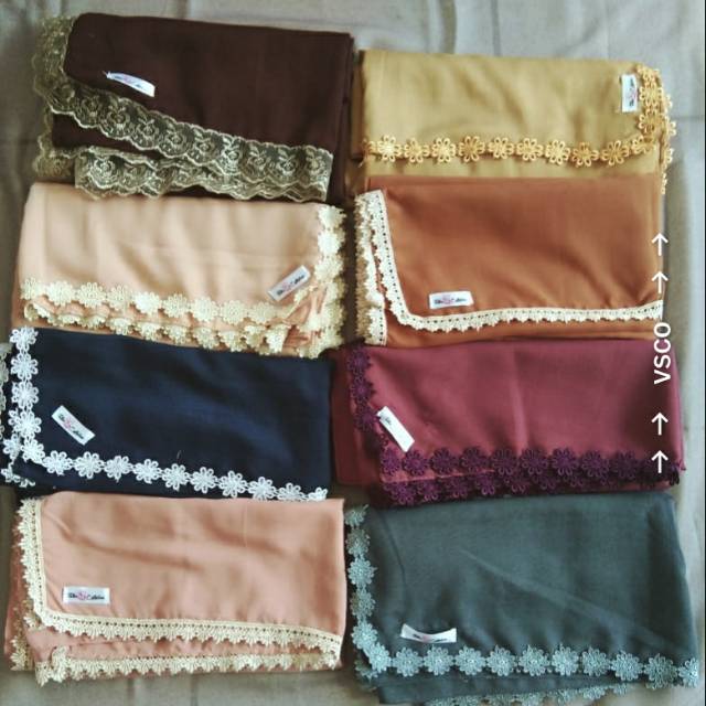 HIJAB MURAH SEGI EMPAT RENDA MOTIF