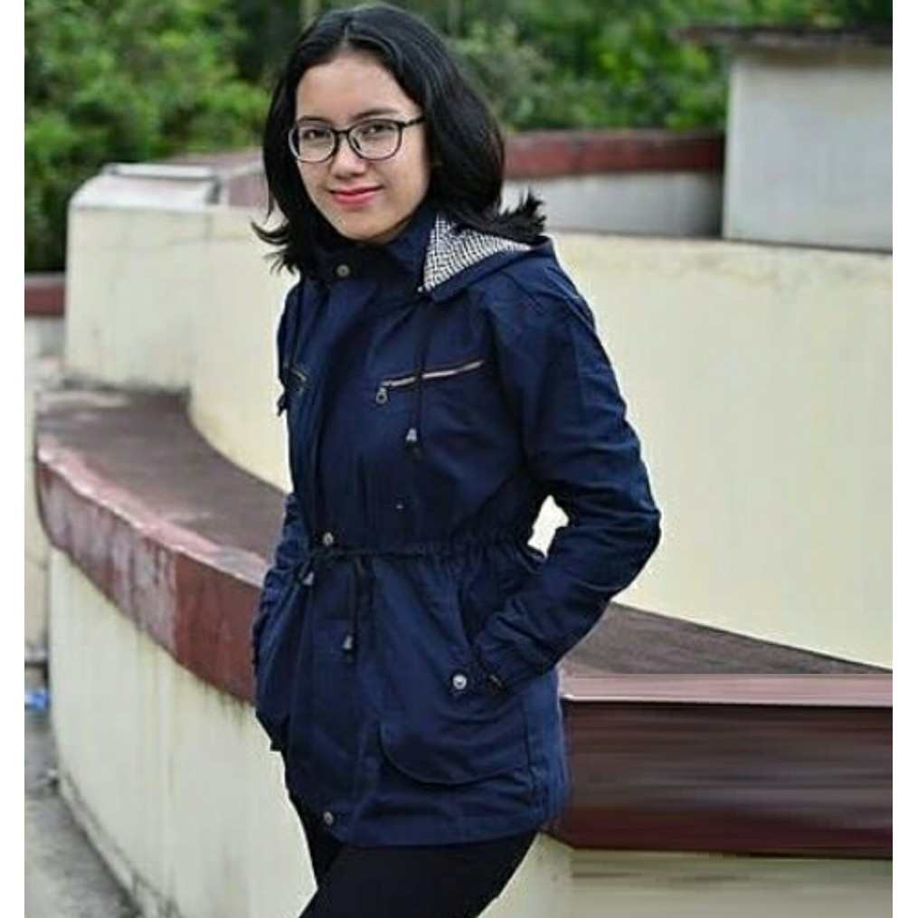  JAKET PARKA WANITA NAVY Shopee Indonesia