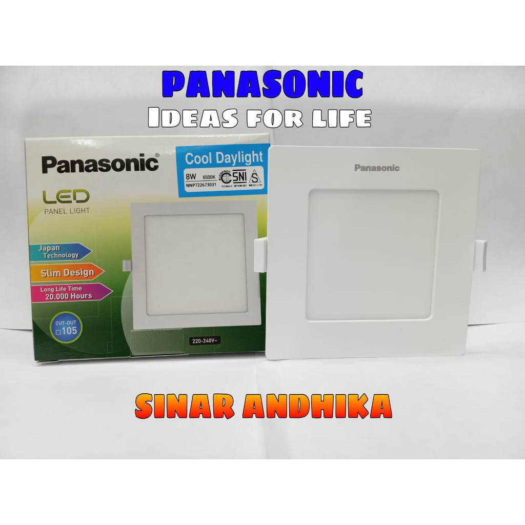 LAMPU LED DOWNLIGHT (SLIM) PANEL KOTAK PANASONIC 8 WATT NNP 72267/NNP 72257