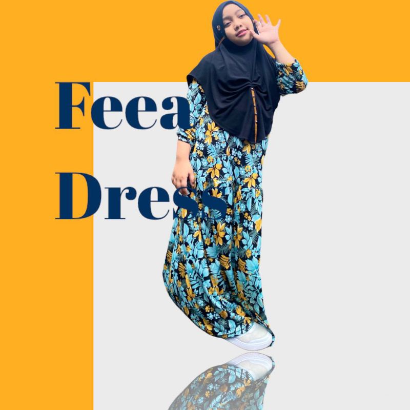 [Fashion Anak] FEEA DRESS ANAK | motif bunga canda susun