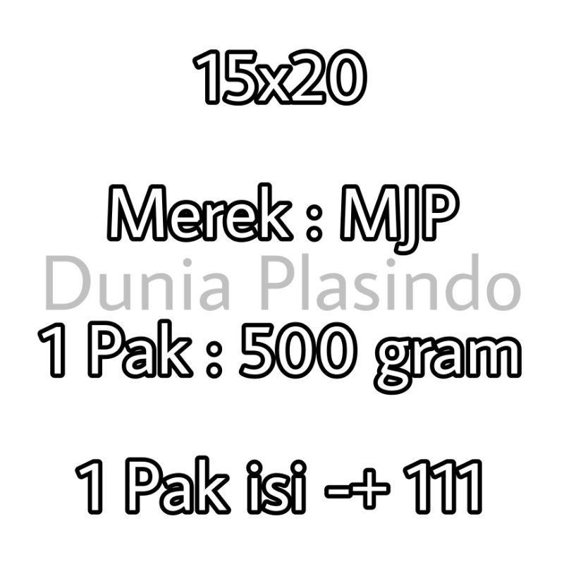 Plastik PP Bening MJP Tebal 0.06 Lebar 15 Uk.15x20 15x25 15x30 Plastik Kemasan Bungkus Snack