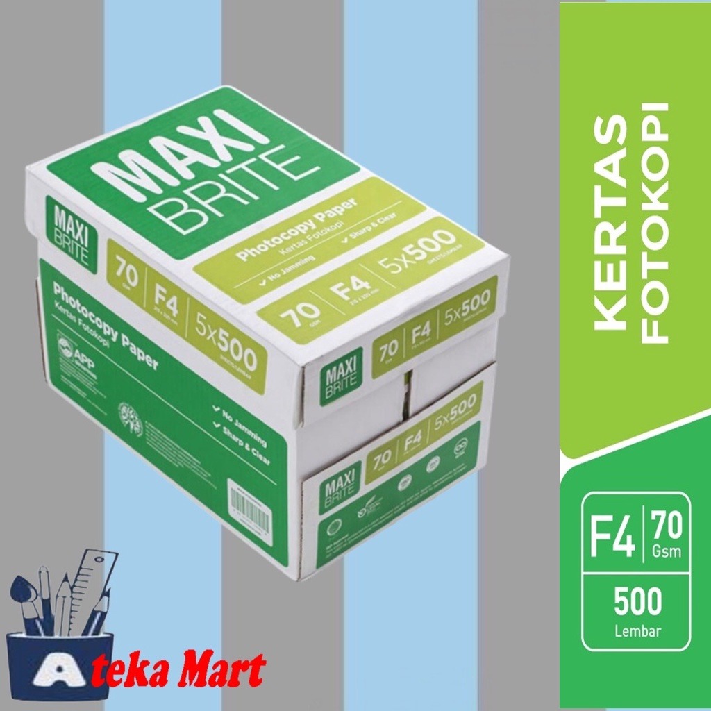 

[BOX/5RIM] MAXI KERTAS FOTOCOPY F4 70GR
