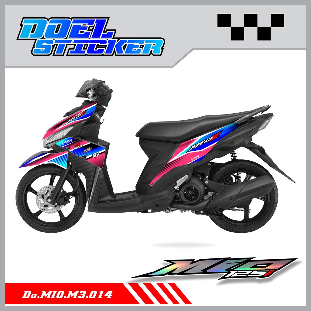 Sticker Striping Mio M3 , Mio Z , Mio 125 List Variasi Hologram pelangi,Crome Doel 014